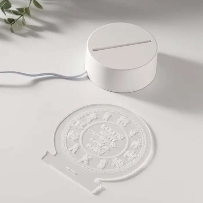 Светильник 3D RISALUX &laquo;Каждую минуту люблю тебя&raquo;, LED-ночник, RGB, от сети