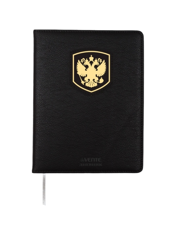 Дневник школьный 1-11 класс, deVENTE &laquo;Герб&raquo;, искусственная кожа, черный