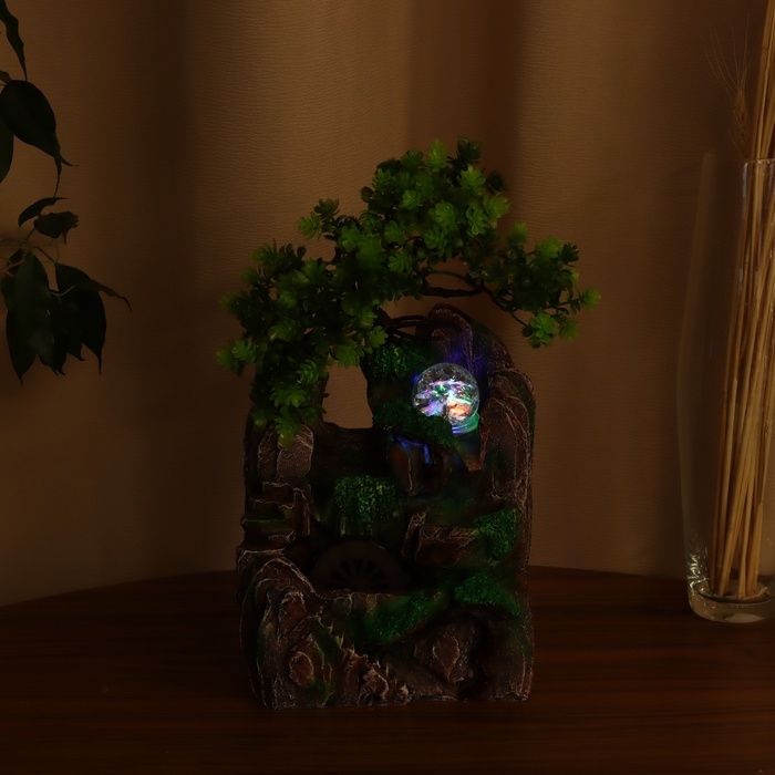 Фонтан Фонтан "Каменная лестница под деревом" 29х16 см (с подсветкой)