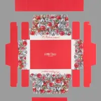 Коробка под 6 конфет с ячейками «Ёлочные шары», 10 х 14,5 х 3 см