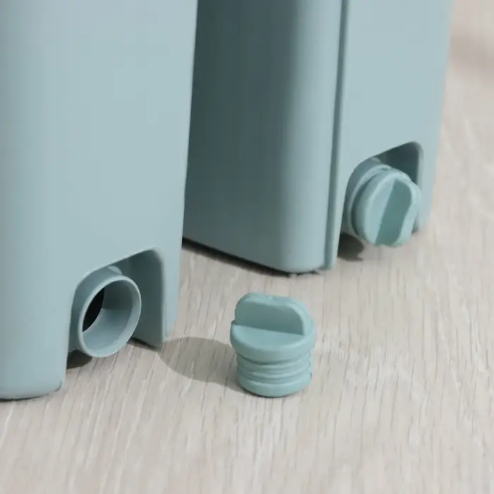 Швабра с отжимом и ведро Доляна, швабра плоская, ведро с двумя отсеками, 8 л, дополнительная насадка