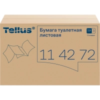 Бумага туалетная листовая д/дисп Торк/Tellus ТЗ 1сл 250л 40 пач/уп_114272