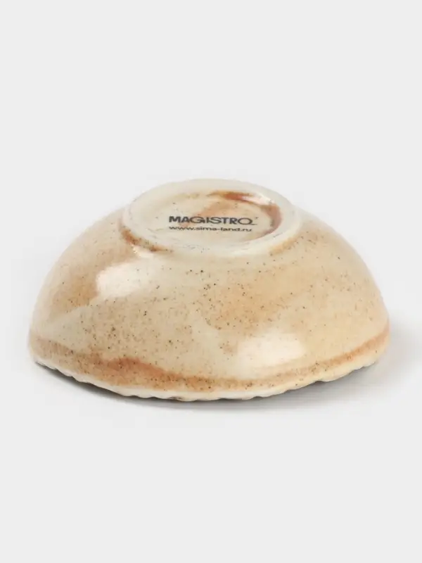Соусник Magistro Organic brown, 60 мл, d=8 см, фарфор, бежевый