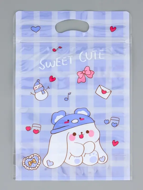 Пакет подарочный, с zip-lock застежкой, &laquo;Милые зверята&raquo;, 15&times;23&plusmn;1 см МИКС