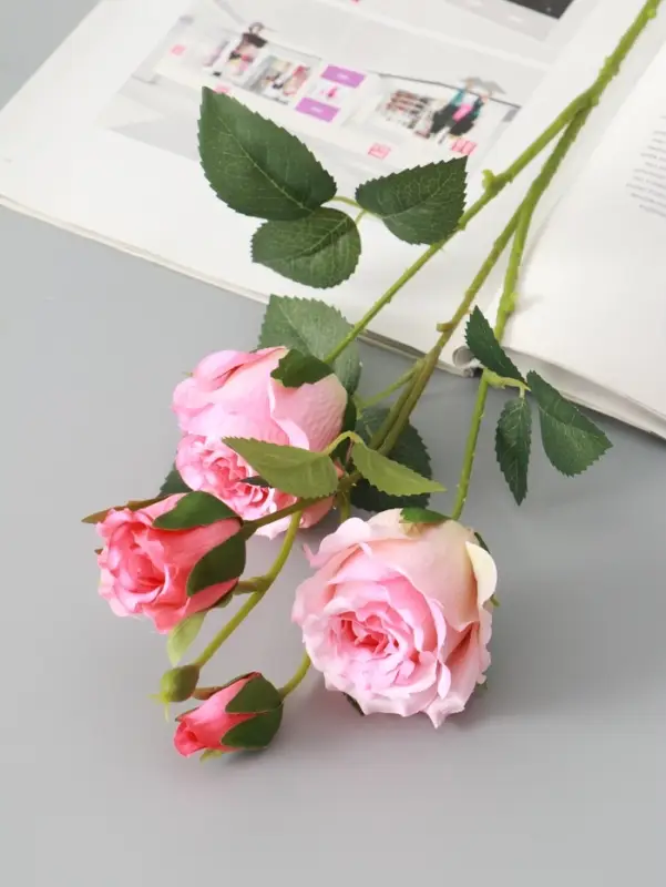 Цветы искусственные &laquo;Роза Августина галант&raquo;, d=6 см, h=55 см, светло-розовые