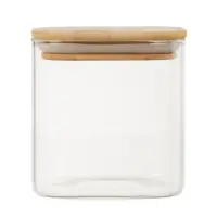 VETTA ЭКО Вуд Банка для хранения 750мл, 10,5х10х10см, стекло, бамбук