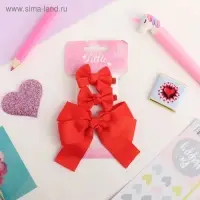 Зажим для волос "Классика" (набор 3 шт) красный Зажим для волос "Классика" (набор 3 шт) красный