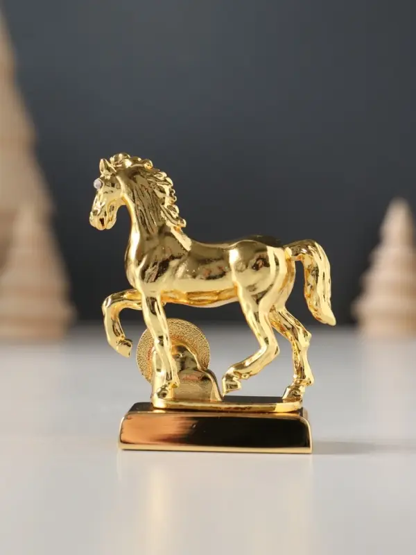 Сувенир Лошадь с монеткой и пожеланием  Сувенир Лошадь с монеткой и пожеланием "Богатства", 5,5х2,5х6 см.