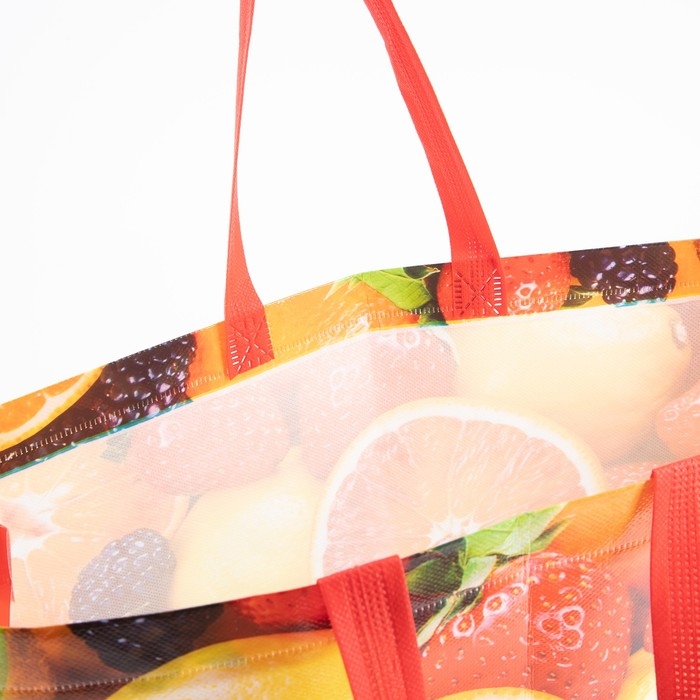 Сумка хозяйственная без молнии, 12 л, цвет красный/разноцветный Сумка хозяйственная без молнии, 12 л, цвет красный/разноцветный