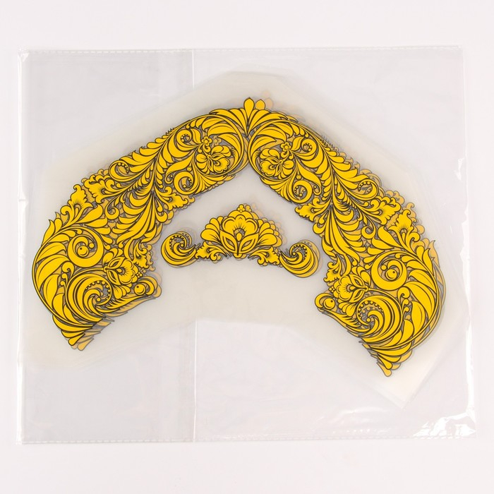 Термотрансфер «Хохлома», с серединкой, набор 10 шт., цвет золотой Термотрансфер «Хохлома», с серединкой, набор 10 шт., цвет золотой