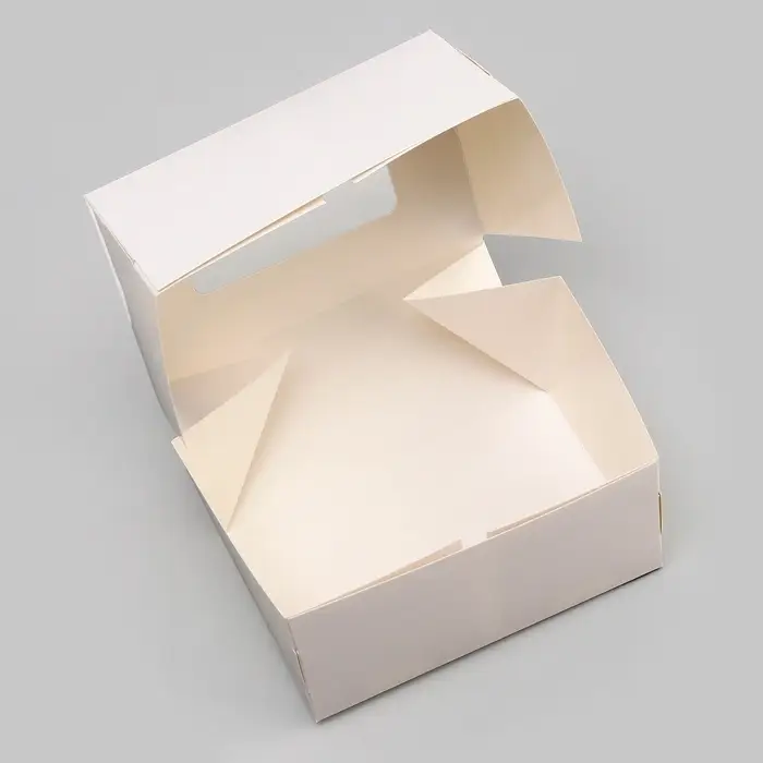 Коробка складная, с окном, белая, 15 х 10 х 7 см