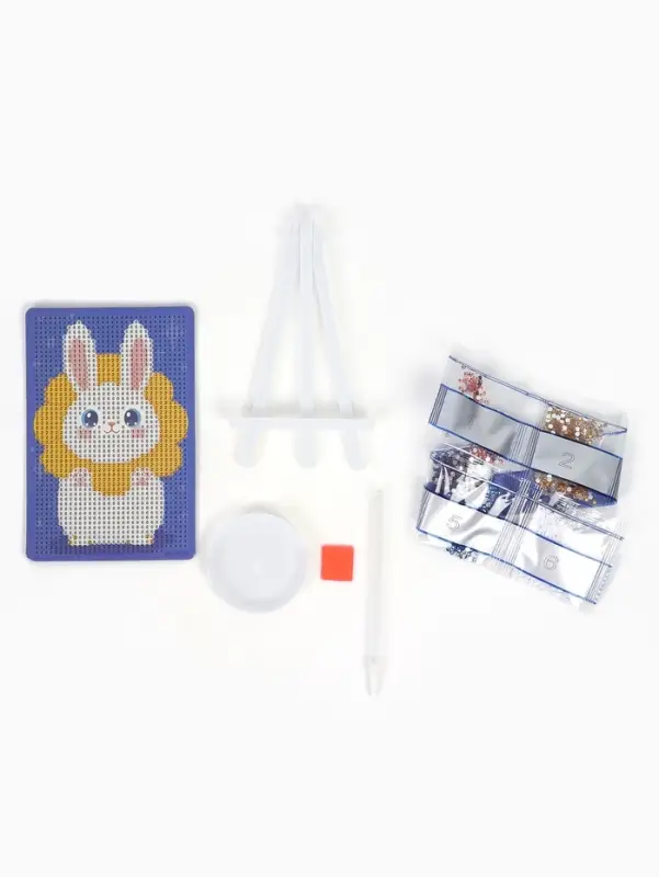 Алмазная мозаика с частичным заполнением &laquo;Зайка&raquo;, 10&times;15 см