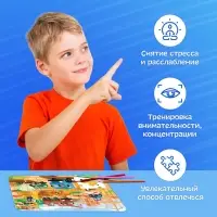 Пазл - раскраска в рамке &laquo;Машины на стройке&raquo;, 34 детали