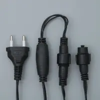 Гирлянда &laquo;Нить&raquo; 10 м, IP44, УМС, тёмная нить, 100 LED, свечение синее, 220 В