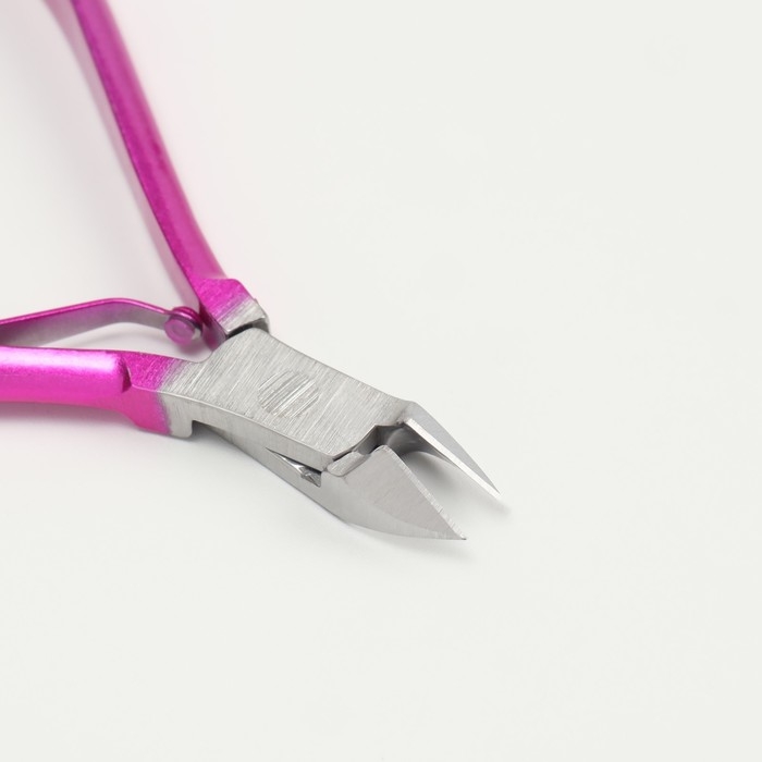 Кусачки маникюрные для кутикулы, 9,5 см, длина лезвия - 9 мм цвет серебристый/розовый Кусачки маникюрные для кутикулы, 9,5 см, длина лезвия - 9 мм цвет серебристый/розовый