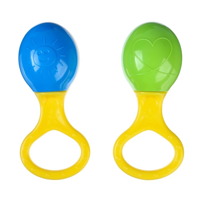 Погремушка «Маракас с кольцом», цвет МИКС Погремушка «Маракас с кольцом», цвет МИКС