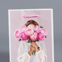 Пакет подарочный "Момент для себя" ламинированый 11,5 х 14,5 х 6,5 см