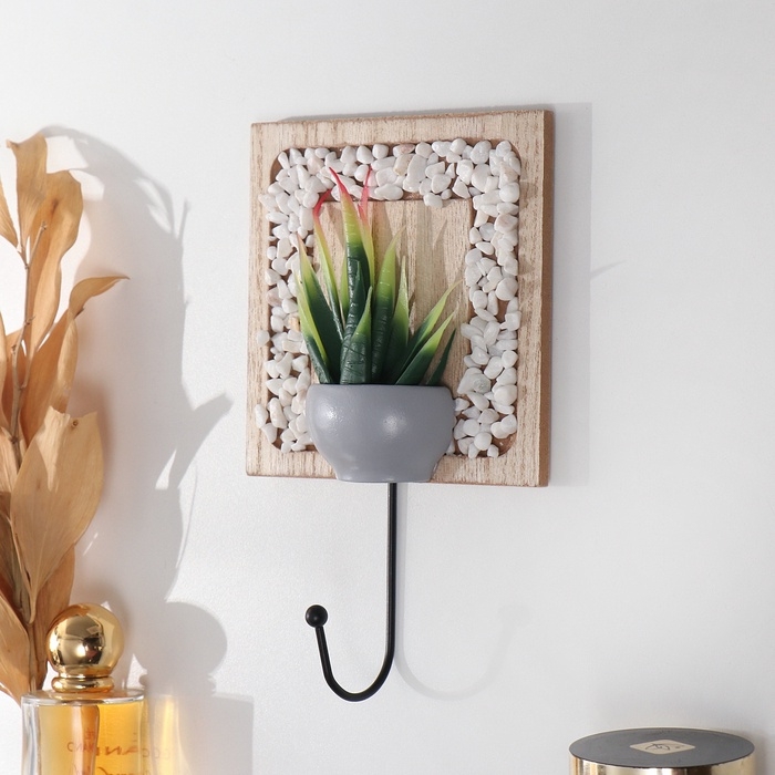 Крючок декоративный дерево Крючок декоративный дерево "Кактус в горшочке" 3х13х20 см