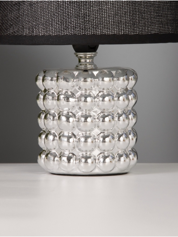 Лампа настольная Лампа настольная "Бабл" 40Вт Е14 серебро 17х17х23см