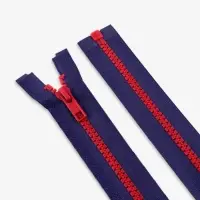 Молния &laquo;Трактор&raquo;, №5, разъёмная, замок автомат, 80 см, синяя, красная