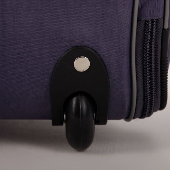 Сумка дорожная на колёсах, 2 отдела на молниях, 2 наружных кармана, длинный ремень, цвет серый Сумка дорожная на колёсах, 2 отдела на молниях, 2 наружных кармана, длинный ремень, цвет серый