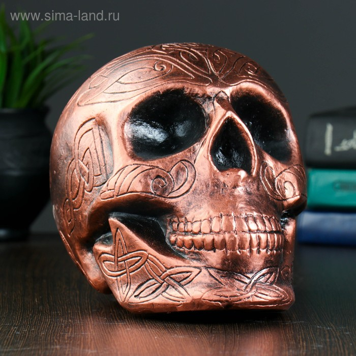 Копилка  Копилка "Череп" бронза, 17х13см