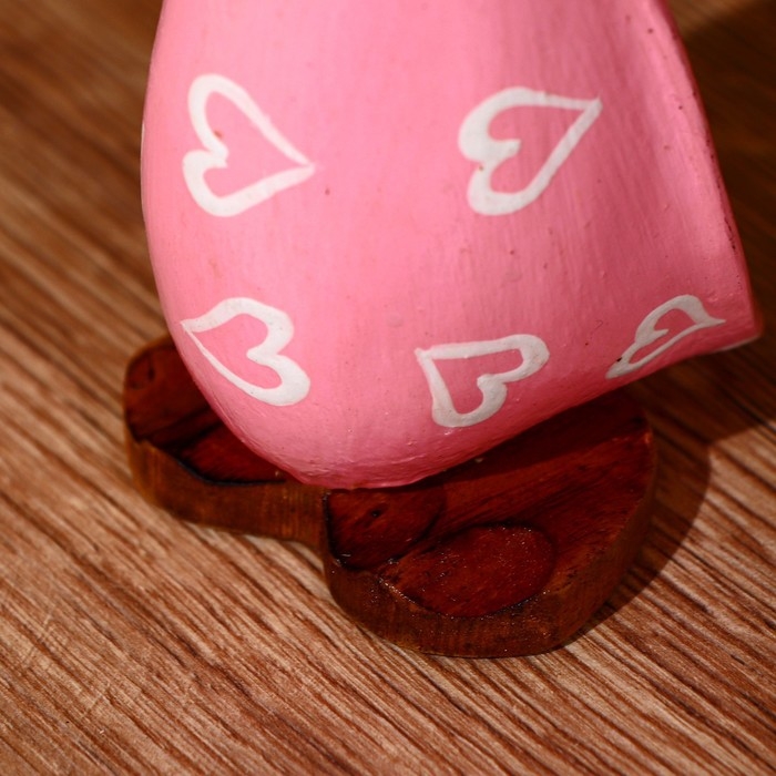 Сувенир Сувенир "Утка в розовом" дерево 20 см