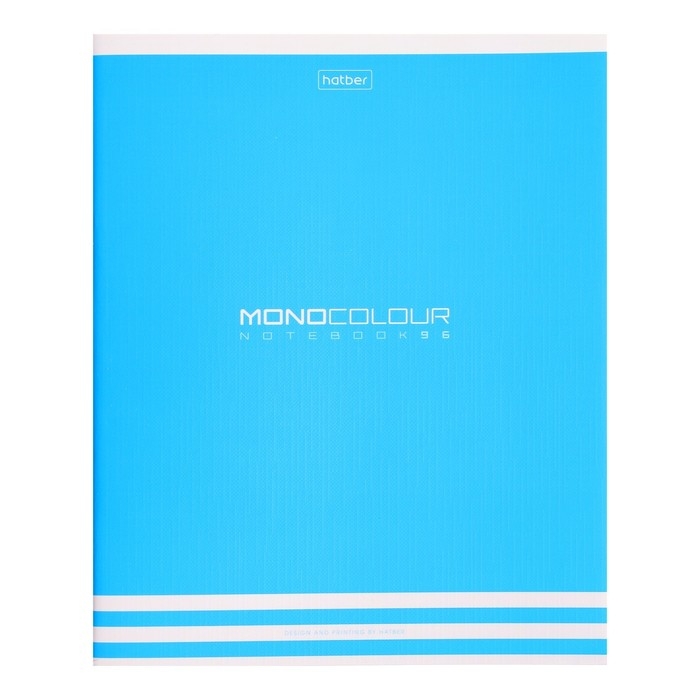 Тетрадь 96 листов в клетку MONOCOLOUR, обложка мелованный картон, матовая ламинация, тиснение, блок офсет 65г/м2, МИКС