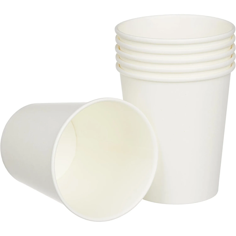 Стакан одноразовый бум. d-80мм 1-сл 250мл белый 1000шт/кор