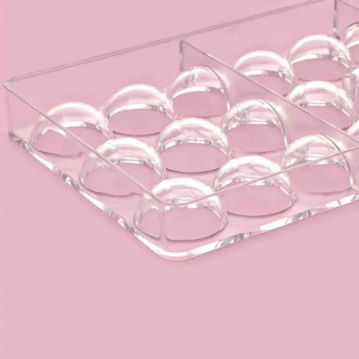 Форма для конфет и шоколада KONFINETTA &laquo;Полусфера&raquo;, 27.5&times;13.5 см, 24 ячейки 3&times;3 см, пластик, прозрачная