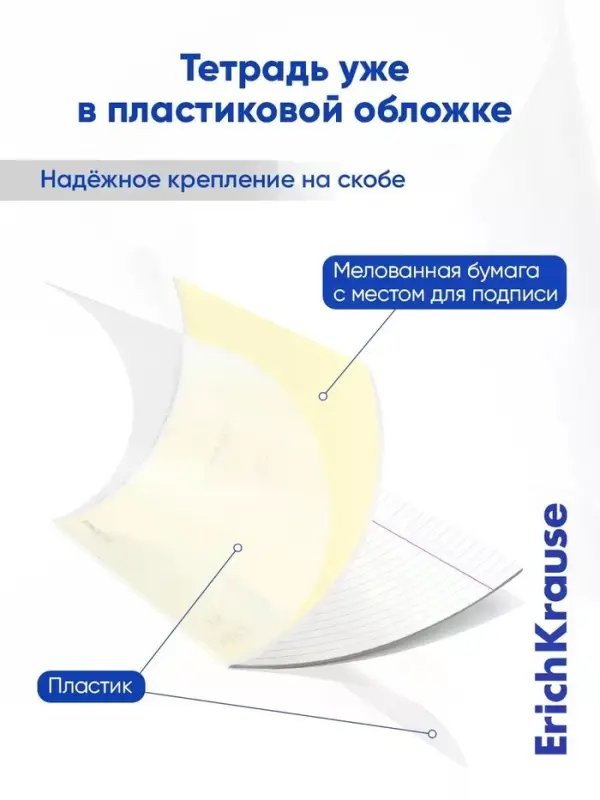 Тетрадь 12 листов в линейку ErichKrause CoverPro fizzy, жёлтая