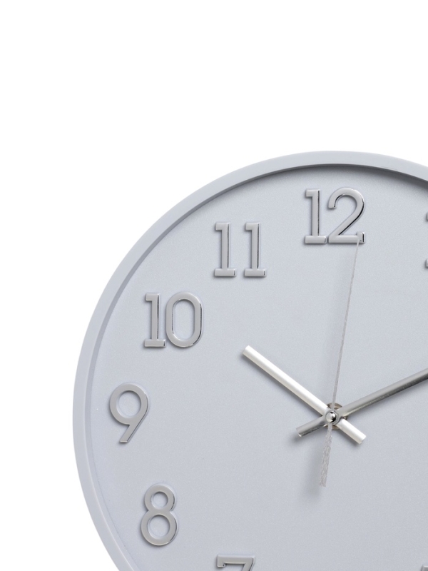 Часы настенные, интерьерные "Классика", d-28 см, открытая стрелка, серые