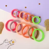 Резинки для волос «Махрушка», набор 12 шт., полосы мята, 2 и 3 см