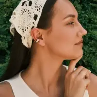 Серьги «Каффы» набор 2 шт., бублики, цвет серебро Серьги «Каффы» набор 2 шт., бублики, цвет серебро