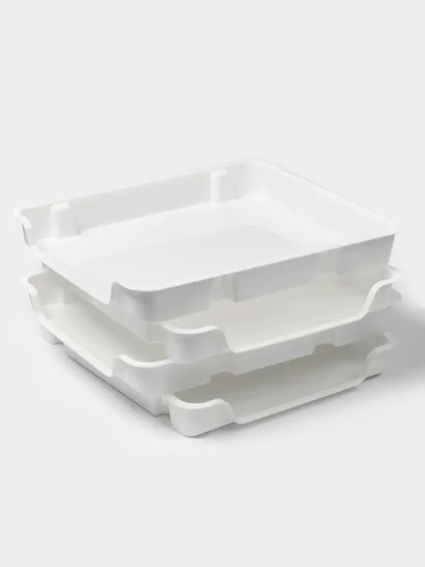 Набор лотков для заморозки продуктов Альтернатива, пластик, 34.7&times;29&times;4.3 см, 4 шт., белый