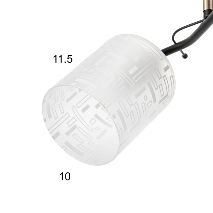 Люстра Люстра "Ассела" 2хЕ27 40Вт черно-золотой 46х20х27 см