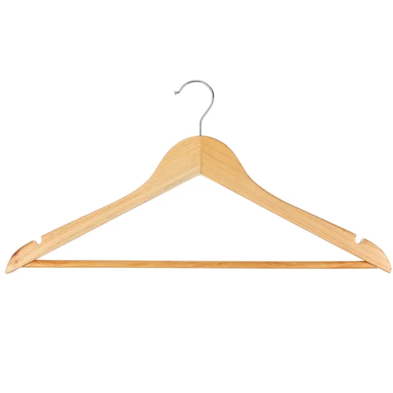 Вешалки для одежды тм VETTA, 3шт, 45см, деревянные, хром, цвет светлое дерево