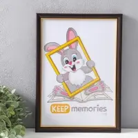 Фоторамка для фото 21&times;30 см Keep memories &laquo;Офисная&raquo;, пластик, венге, (пластиковый экран)