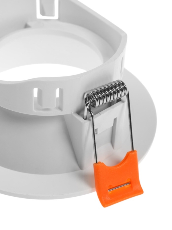 Светильник встраиваемый под лампу MR16, круг, пластик, белый Светильник встраиваемый под лампу MR16, круг, пластик, белый