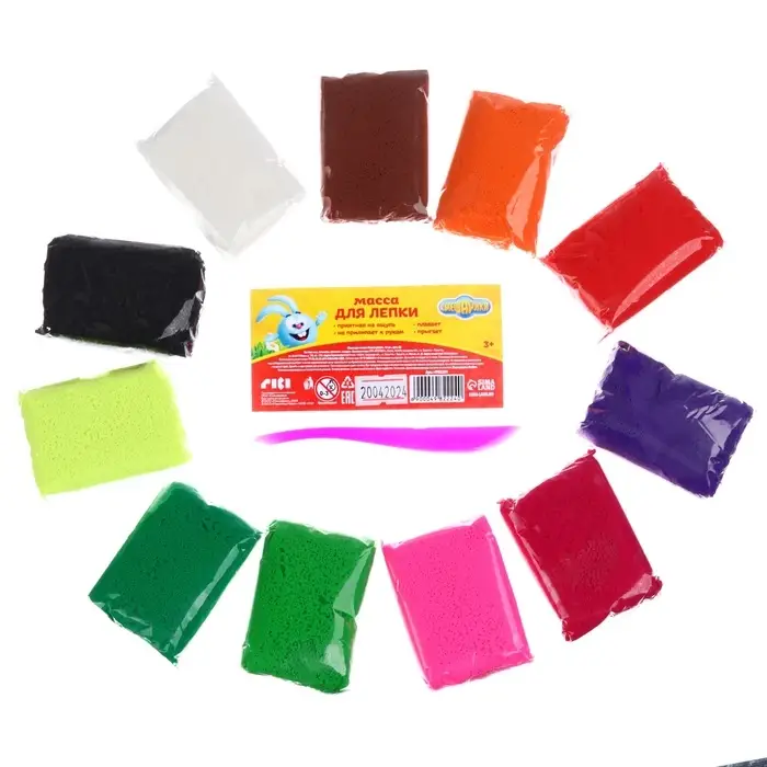 Воздушный пластилин, прыгающий &laquo;Смешарики&raquo;, 12 цветов