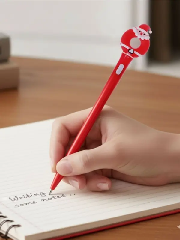 Ручка-прикол &laquo;Новый год&raquo;, световая, синий стержень, шариковая, МИКС