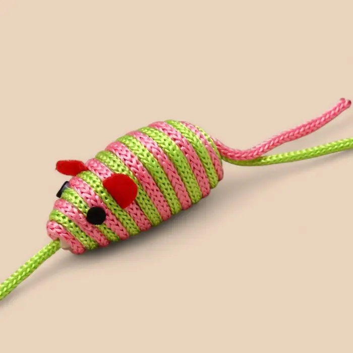 Дразнилка-удочка &laquo;Полосатая мышь&raquo;, цвет МИКС