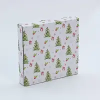 Блюдо сервировочное новогоднее Доляна &laquo;Снежное чудо&raquo;, 20&times;15.5&times;3 см, доломит, белая, красная
