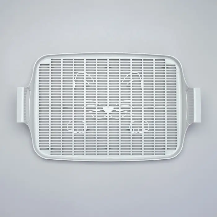 Туалет с сеткой, 44&times;33&times;11.5 см, серый, бирюзовый