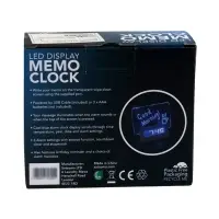 Часы - будильник электронные &laquo;Послание&raquo;, настольные, с маркером, подсветка зелёная, белые