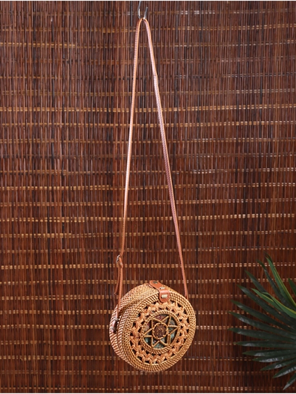 Сумка плетеная ротанг "Звезда", 20х6х70 см