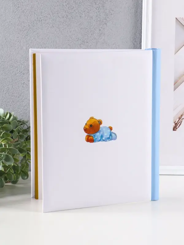 Фотоальбом Фотоальбом "Мой малыш", голубой, 10 "магнитных"листов 23X28см, пер-т внутр.спираль