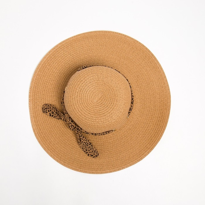 Шляпа женская MINAKU Шляпа женская MINAKU "Leopard" цвет бежевый, р-р 56-58