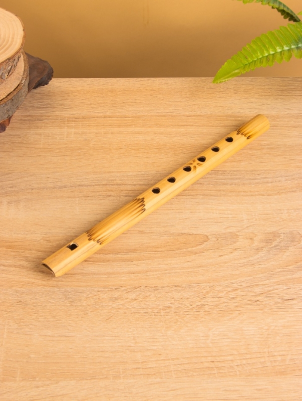 Сувенирный музыкальный инструмент  Сувенирный музыкальный инструмент "Флейта" бамбук, цв. бежевый, 30х2х2 см