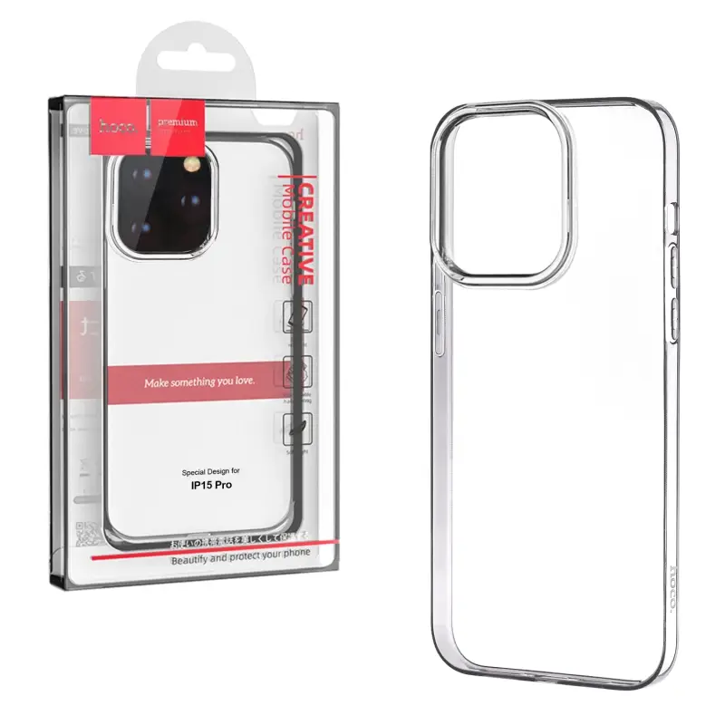 Чехол iPh 15 Pro Hoco TPU прозрачный Чехол iPh 15 Pro Hoco TPU прозрачный